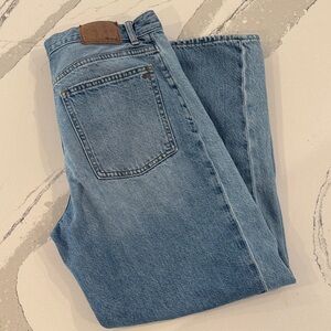 Madewell Light Blue pieces barrel leg Jeans